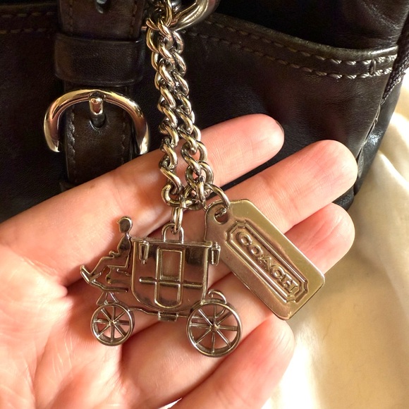 Vintage Coach Bonnie Soho Black Leather Bowler Bag - ORIGINAL CHARMS INCLUDED - Picture 5 of 5